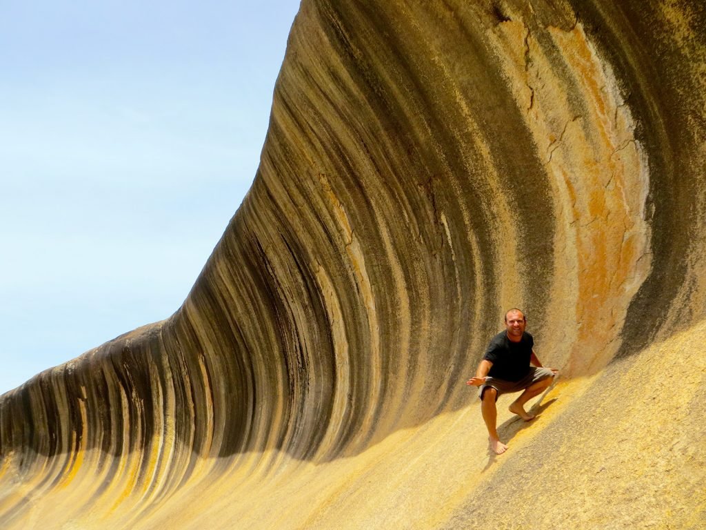 Carlos Useros en la wave rock Australia