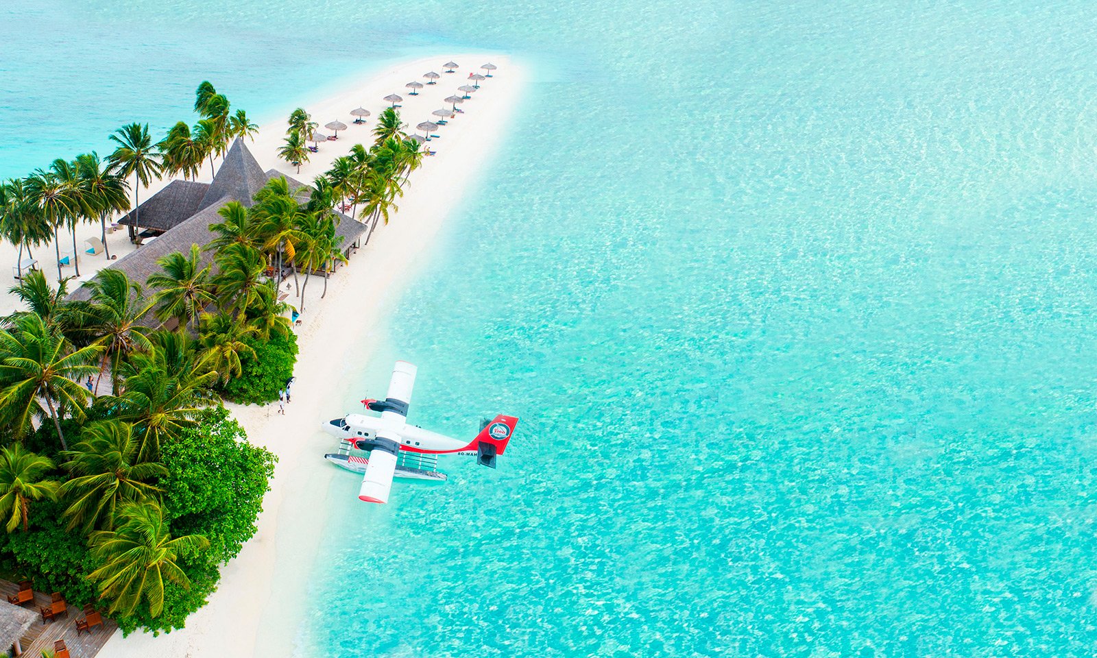 hidroavión en Maldivas