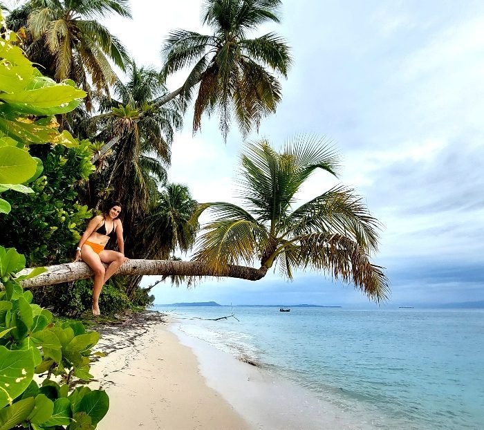 viajera en Bocas del Toro, Panamá